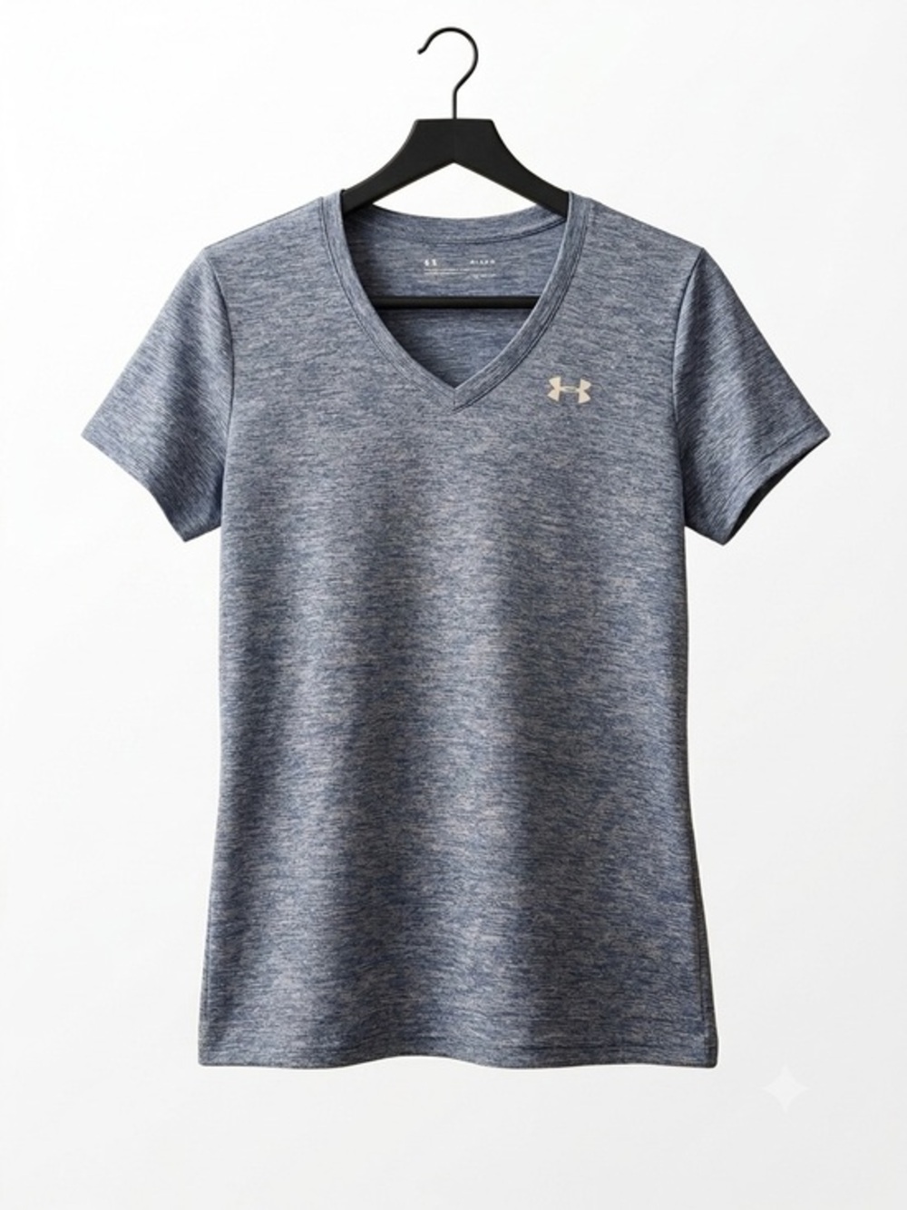 Under Armour Women V-Neck Short Sleeve Tee - Heather Blue